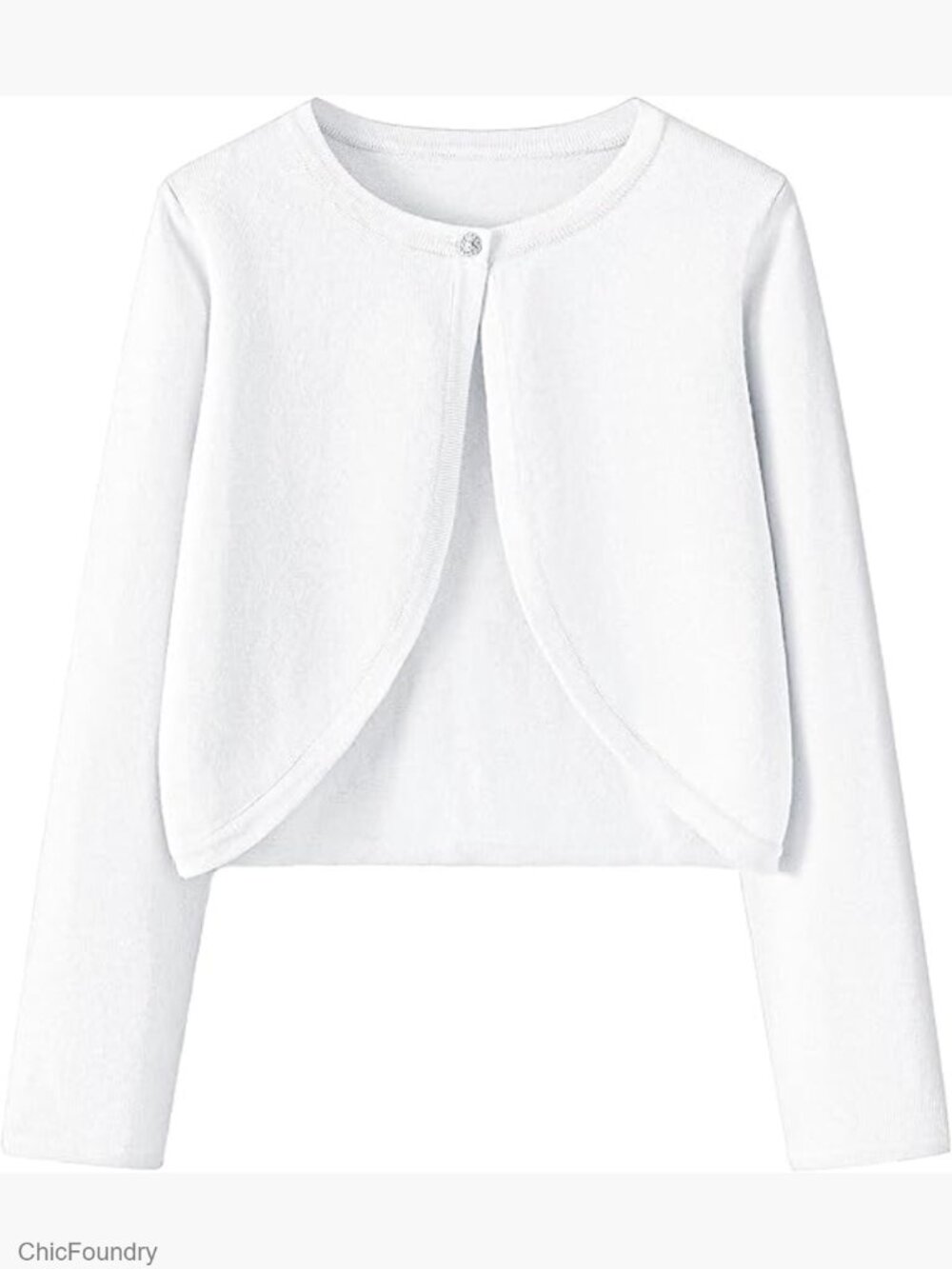 Girls Long Sleeve Cardigan Bolero Shrugs Button Down Closure